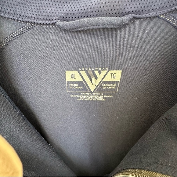 Levelwear Men’s Stryker Navy Quarter Zip Pullover Top SZ XL - Picture 10 of 11